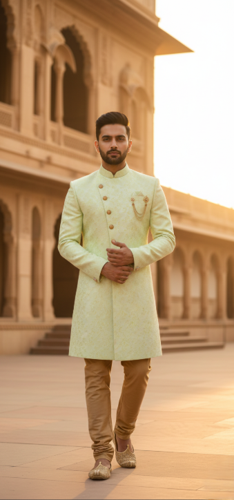 MENSWEAR-SEMI SHERWAN-CHURI-MC3/21-2008A